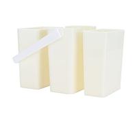 Haofy Seau de Lavage de Pinceau Portable avec 3 Grilles en Plastique de Haute qualité Robuste et Tasse Propre Légère Durable pour les Ensembles de Brosses de Peinture à l'huile Aquarelle