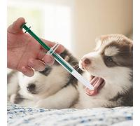 Haofy Seringue d'alimentation pour Chat, Distributeur de Liquide à Double Embout pour Un Contrôle Précis des Médicaments Oraux, Outil Vétérinaire Léger de 1,5 Oz pour Les Propriétaires d'animaux