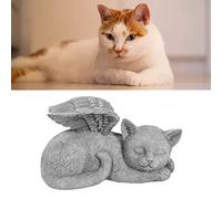 Haofy Sleeping Pet Angel Garden Sculpture, étanche et étanche à la Résine de la Résine Stature Memory, Décoration de Pierre Tombale pour Animaux de Compagnie avec Une Forme Vive pour Une Utilisation