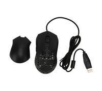 Haofy Souris d'ordinateur, Touches Ergonomiques Programmables, Rétroéclairage RVB, Souris Filaire, Plug and Play, Câble de 4,9 Pieds, DPI Réglable pour l'école (Noir)