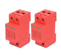 Haofy SPD Protective Devices Parafoudre Photovoltaïque Premium 2P DC pour la sécurité de la Maison PC Matériau Ignifuge pour Installation sur Rail 2P pour Usage Résidentiel Noir 2 Pièces (DC 1000V)