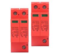 Haofy SPD Protective Devices Parafoudre Photovoltaïque Premium 2P DC pour la sécurité de la Maison PC Matériau Ignifuge pour Installation sur Rail 2P pour Usage Résidentiel Noir 2 Pièces (DC 750V)