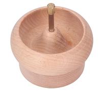Haofy Spinner à Perles Bol en Bois Massif de 10 Cm avec Axe en Acier Inoxydable pour un Métier à Tisser à Perles à Rotation Douce, Outil pour la Fabrication de Bijoux, les Travaux Manuels, l'art