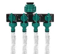 Haofy Splitter Robinet de Tuyau de Jardin à 4 Voies, Ajustement d'irrigation du Connecteur Rapide pour la Plupart des Robinets, Contrôle Pratique, Conception à l'épreuve des Fuites, Utilisation