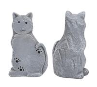 Haofy Statue Commémorative de Chat en Résine, Cadeau de Deuil pour Animaux de Compagnie, pour Les Amoureux des Chats, avec Gravure Personnalisée, pour Décoration de Jardin, de Maison