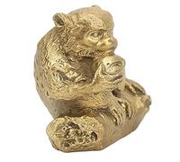 Haofy Statue de Singe en Laiton, Image Vive, Durable pour la Décoration de la Maison, Affichage de Collection, Petites Figurines de Singe de 5,1 Cm, Cadeaux pour Les Amis et la Famille