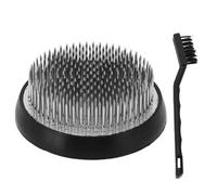Haofy Support à Fleurs en Acier Inoxydable de 7 Cm avec Brosse, Outil de Composition Florale Robuste pour Vases à Large Ouverture, Centre de Table Ikebana