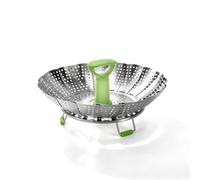 Haofy Support à Vapeur Pliable en Acier Inoxydable, Panier à Vapeur Extensible, Support à Polyvalent avec Base Large, Poignée Résistante à la Chaleur pour Légumes, Fruits de (11 pouces)