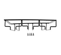 Haofy Support à Verres à Vin Robuste en Métal, Porte-gobelet Suspendu à l'Envers, Organisateur de Verres à Pied à Installation Facile pour la Cuisine et la Salle à Manger, 3 Fentes, Longueur 30 cm