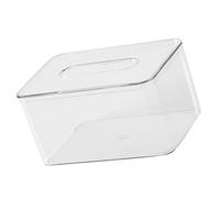 Haofy Support de Boîte à Mouchoirs en Acrylique Transparent, Design carré, Matériau PET, 7.1x4.5x3.7 Pouces, Solution de Rangement Décorative pour la Maison
