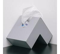 Haofy Support de Boîte à Mouchoirs en Forme de Cœur, Boîte de Rangement de Mouchoirs en Plastique avec Double Accès pour la Famille et les Amis, pour la Maison et le Bureau (GRAY)