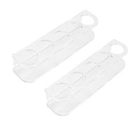 Haofy Support de Flacon de Réfrigérateur, Caddie de Rangement Efficace en Acrylique pour 10 Flacons de 2.5cm de Diamètre pour Réfrigérateur de Cuisine ou Montage Mural