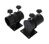 Haofy Support de Parasol de Terrasse Robuste, Support de Montage de Parapluie pour Balustrade de Balcon en Acier au Carbone, s'adapte à des Poteaux jusqu'à 2 Pouces avec 4 Boutons et 8 Vis pour
