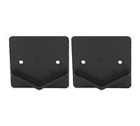 Haofy Support de Tringle à Rideau de Douche 2 Pièces, Support Mural à extrémité Carrée avec Plastique Résistant aux Chocs pour Salle de Bain, Camping-Car et Appartements - Installation sans Perçage,