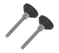 Haofy Supports de Nivellement Pivotants 2 Pièces, Patins de Meubles à Base en Caoutchouc et Nylon Réglables, 50mm pour Table, Bureau, étagère, Chaise, Filetage M6