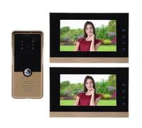 Haofy Système D' de Porte Vidéo Filaire Professionnelle avec Adaptateur électrique intégré, Capteur HD CMOS pour la sécurité, Idéal pour L'usage Hôtelier de Bureau (Gold)