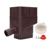 Haofy Système de Collecte des Eaux de Pluie Diverse de Décline des Inconvénients pour la Pelouse de Jardin avec Un Tuyau de 40 Pouces (Marron foncé)
