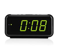 Haofy Table électronique réveil numérique de Bureau 220V Grand écran LED de 1,8 Pouces Fonction de répétition (Vert)