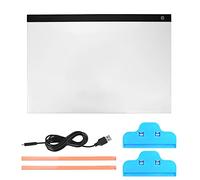 Haofy Tableau de Copie de Dessin de Grande Surface de Bloc de Lumière de Traçage de LED pour des Artistes, Table de Bloc de Croquis de Gradation de 3 Niveaux avec le Clamp/Holder et le Stylo,