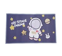 Haofy Tapis d'alimentation pour Animaux de Compagnie, Design de Dessin animé D'astronaute, Séchage Rapide, Antidérapant, pour Chien et Chat, Tapis de Bol Lavable, Alimentaire