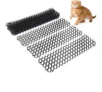 Haofy Tapis de Scat, Tapis d'entraînement à Pointes sans cruauté, Bouchon de Creusement Efficace pour Chats et Chiens, Métal et Plastique, Utilisation Intérieure et Extérieure (Black)