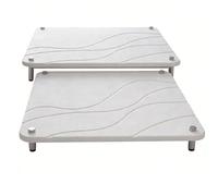 Haofy Tapis de Séchage de Vaisselle en Pierre, 2 Pièces, Tapis de Séchage de Vaisselle en Diatomite Ultra Absorbant avec Pieds Antidérapants pour Comptoir de Cuisine (WHITE)