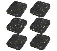 Haofy Tapis de Tapis Roulant en Caoutchouc Doux Antidérapant Résistant aux Chocs Tampon D'isolation Phonique, 6 Pièces de Roulant Imperméable Résistant à l'usure pour Sol de Salle de Sport, 10x10x1