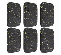 Haofy Tapis de Tapis Roulant Imperméable isolé de D'équipement d'exercice Durable, en Caoutchouc de 6 Pièces Protection de sécurité Fiable pour Le Bureau et la Salle de Sport, 10x10x1 Cm,