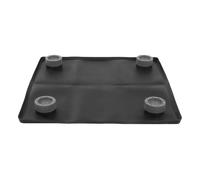 Haofy Tapis en Silicone pour Mini Réfrigérateur, Bac D'égouttage à Bords Surélevés avec 4 Rehausseurs de Base, Protection de Sol pour Petits Réfrigérateurs, Machines à Laver, (S)