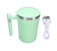 Haofy Tasse de café Rechargeable électrique 304 Tasse de Mélange Auto-mélange en Acier Inoxydable 400 Ml Tasse de café Magnétique Rechargeable pour Lait (GREEN)