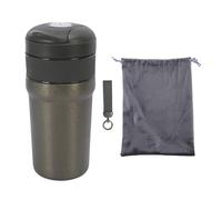 Haofy Tasse de Moulin à café 300 Ml Moulin à Grains de café Manuel Tasse de Voyage Isolée avec Acier Inoxydable 316 pour le Bureau Domicile Camping en Plein Air (GREEN)