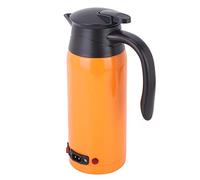 Haofy Tasse Portative de Chauffage de L'eau de Bouilloire électrique de 800ML pour L'usage de Camion de Voiture, Acier Inoxydable de Catégorie Comestible, Couleur Orange (ORANGE)