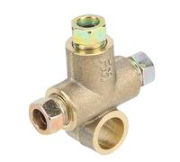 Haofy TE-shirt de Frein en Forme T 3 Voies, Tee-shirt de Frein en Alliage avec 3 Noix Mâles Courte Union M10 3/16 Pouces 10 Mm pour Accessoires de Frein de Voiture Inversés