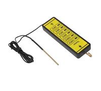 Haofy Testeur de Tension de Clôture électrique Léger et Portable, Six Lumières Indicatrices, Large Plage de Mesure de Tension Matériaux ABS, Application Polyvalente pour les Fermes, les Jardins
