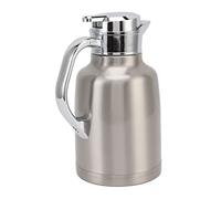 Haofy Théière Thermique en Acier Inoxydable 304, capacité de 2 Litres pour un Versement et un Nettoyage Faciles, avec Couvercle Anti-fuite, Cafetière Isolée pour Cafés, Voyages en Voiture, Réunions