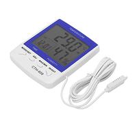 Haofy Thermomètre Hygromètre Numérique CTH-609 pour Pharmacie de Serre, Testeur d'humidité de Température D'alarme D'horloge pour la Maison, ABS