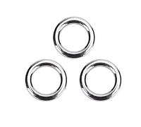 Haofy Tippet Rings for Fly Fishing, 5 Sizes 50Pcs Set Stainless Steel Fishing Split Rings Lure Bait Connector Accessory, Fishing Ring Fishing (S)