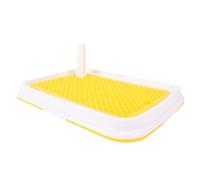 Haofy Toilettes pour Chiens, Clôture Haute pour Une Utilisation Propre, Idéale pour Les Petits Chiens, Plateau en Plastique Facile à Nettoyer pour Petits (Yellow)