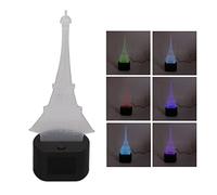 Haofy Tour 3D LED Réveil Réveils Numériques pour Chambres avec RGB Coloré Gradation 9 Sonneries USB Veilleuse 2 Piles AA Double Alimentation