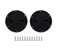 Haofy Trappe D'accès au Pont Marin 6 Pouces Ronde en Plastique ABS Surface Antidérapante Ouverture à 180 Degrés avec Joint Torique Couvercle Amovible pour Bateau Yacht RV Camion (Black)