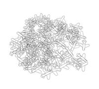 Haofy Trombones en Métal en Forme d'avion pour le Bureau, l'école et la Maison - 100 Pièces Organisateur de Documents à Bords Lisses Ensemble en Vrac (SILVER)