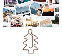 Haofy Trombones Mignons, Pinces de Couleur Exquises en Métal pour les Projets de Bricolage d'école de Bureau d'enfants (Arbre de Noël)