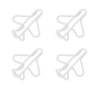 Haofy Trombones Recouverts de Plastique en Forme d'avion - 100 Pièces, Mignons et Durables avec un Design Résistant à la Décoloration pour le Bureau, l'étude et les Signets (WHITE)