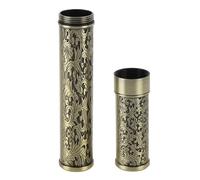 Haofy Tube de Tube Métallique Robuste de Rangement Portable, Preuve de l'eau, Stockage Polyvalent pour Les Aventures en Plein Air (Bronze)