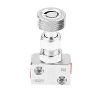 Haofy Universal 150psi - Vanne de Frein 1200PSI, Vanne de Proportion de Frein à Disque Réglable en Ligne, Valve D'arrêt de Frein à Sport Automobile, Régulateur de Pression en (SILVER)