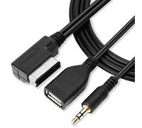 Haofy USB Adaptateur Câble Chargeur AUX Câble Adaptateur Audio d'Interface 3.5mm Câble Auxiliaire Musique MDI AMI Interface MMI Câble USB + Chargeur AUX pour
