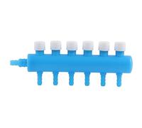 Haofy Valve de Dérivation de Pompe à Air d'aquarium, Adaptateur en Plastique pour Pompe à Oxygène d'aquarium avec Commande Réglable pour Tuyau de 4mm (6 têtes)