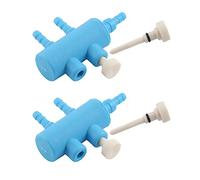 Haofy Valve de Dérivation de Pompe à Air d'aquarium, Adaptateur en Plastique pour Pompe à Oxygène d'aquarium avec Commande Réglable pour Tuyau de 4mm (2 têtes, 2 pièces vendues)