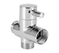 Haofy Vanne de Dérivation de Douche à 3 Voies, Chromée, Construction en Laiton, Ajustement Universel G1/2 (Distributeur d'eau G1/2 A (les trois ports sont)