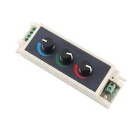 Haofy Variateur de Bouton RVB, Contrôleur de luminosité de la Lumière LED ABS avec Technologie de Gradation Numérique, DC12 V 24 V 3 A Chaque Couleur, Contrôle Compact pour éclairage de Bande LED,